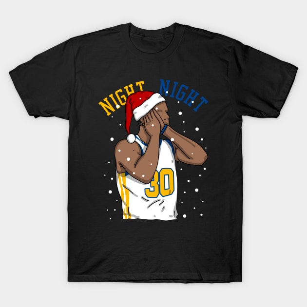 Steph Curry Christmas Night Night T-Shirt by mia_me